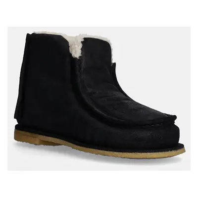 Semišové sněhule JW Anderson Ankle Boot dámské, černá barva, ANW43065A