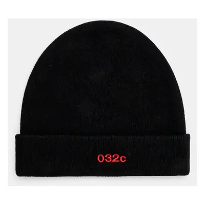 Vlněná čepice 032C Logo Cashmere Blend Beanie černá barva, F24-UAK-3271-000