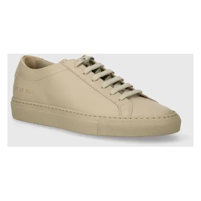 Kožené sneakers boty Common Projects Original Achilles Low béžová barva, 3701