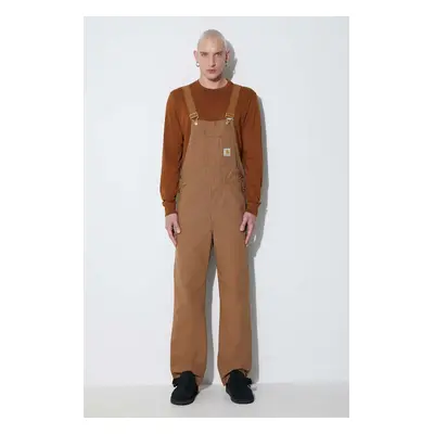 Džínové lacláče Carhartt WIP hnědá barva, I026462-HAMILTONBR