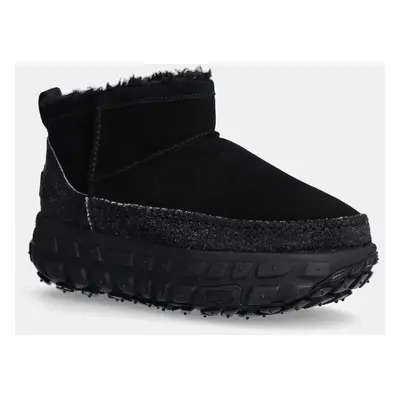 Semišové sněhule UGG Venture Daze Ultra Mini černá barva, 1158200-BBLC