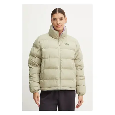 Oboustranná bunda Helly Hansen dámská, zelená barva, zimní, oversize