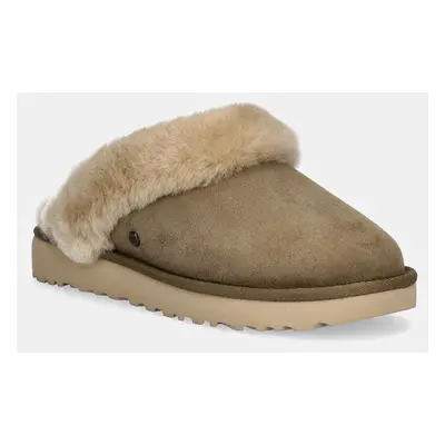 Semišové papuče UGG Classic Slipper II béžová barva, 1130876-ALP