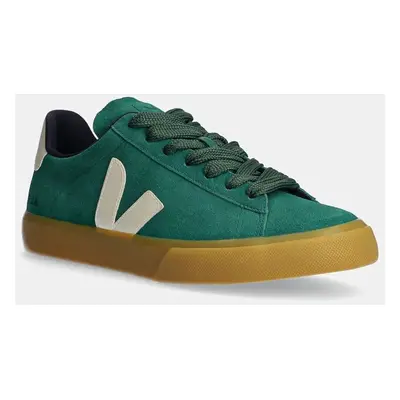 Semišové sneakers boty Veja Campo zelená barva, CP0303695B