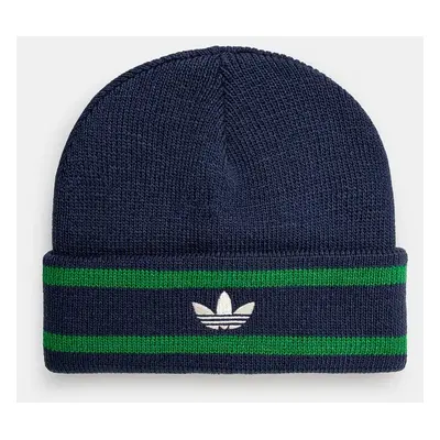 Čepice adidas Originals Beanie tmavomodrá barva, JL9569