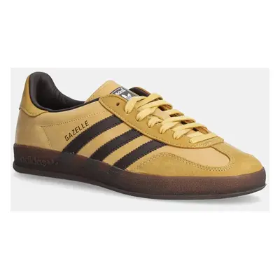 Nubukové tenisky adidas Originals Gazelle Indoor žlutá barva, IH4771