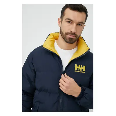 oboustranná bunda Helly Hansen pánská, tmavomodrá barva, zimní