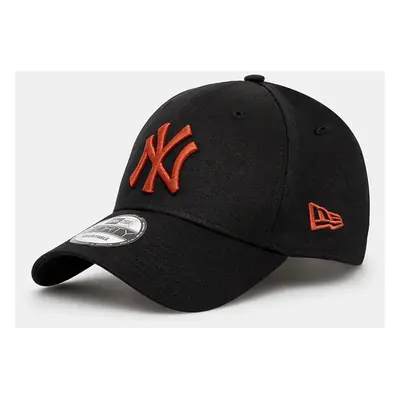 Bavlněná baseballová čepice New Era LEAGUE ESSENTIAL 9FORTY® NEW YORK YANKEES černá barva, s apl