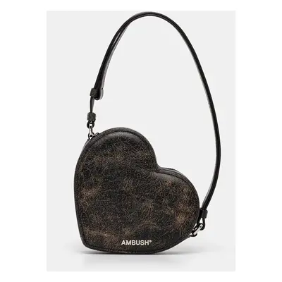 Kabelka AMBUSH Crackle Heart Shoulder Bag černá barva, BWNN006F24LEA0011000