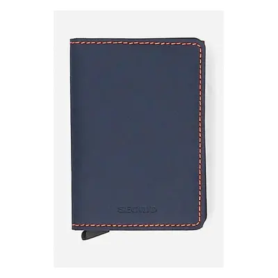 Peněženka Secrid Slimwallet Matte SM-Nightblue & Orange tmavomodrá barva