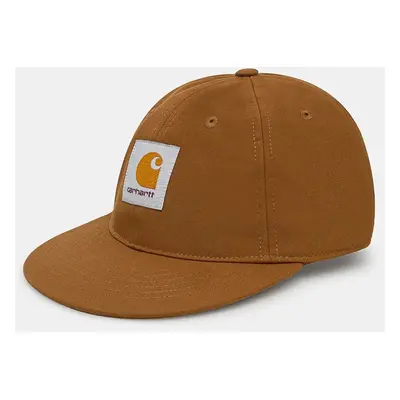 Kšiltovka Carhartt WIP Clarton Cap hnědá barva, s aplikací, I034049.HZXX