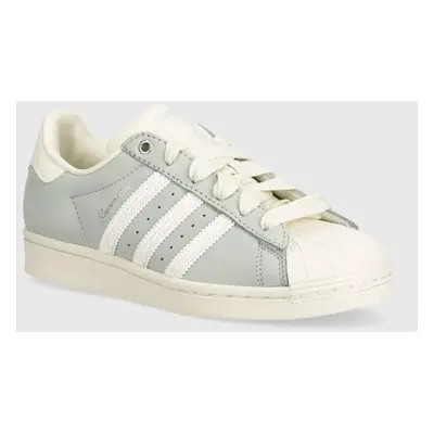 Nubukové tenisky adidas Originals Superstar W šedá barva, IE3038