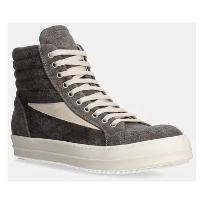 Kecky Rick Owens Vintage High Sneaks pánské, šedá barva, DU02D2810.MOLVS