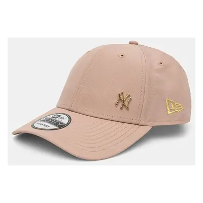 Kšiltovka New Era FLAWLESS 9FORTY® NEW YORK YANKEES hnědá barva, hladká, 60565122