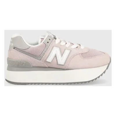 Sneakers boty New Balance WL574ZSE růžová barva, WL574ZSE-ZSE