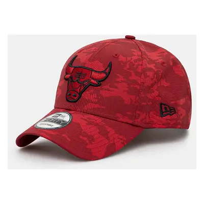 Kšiltovka New Era TONAL CAMO AOP 9FORTY CHICAGO BULLS červená barva, vzorovaná, 60565360