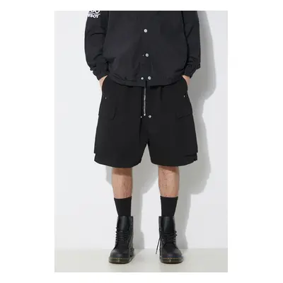 Bavlněné šortky Rick Owens Woven Shorts Cargobela Shorts černá barva, DU01D1369.CB.09