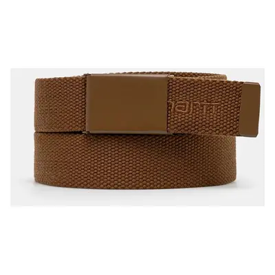 Pásek Carhartt WIP Script Belt Tonal hnědá barva, I028401.HZXX