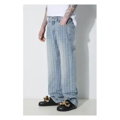 Džíny PLEASURES Impact Pinstripe Denim pánské, P23W005.BLUE