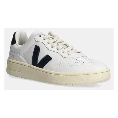 Kožené sneakers boty Veja V-90 bílá barva, VD2003656A