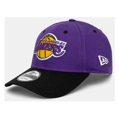 Bavlněná baseballová čepice New Era NBA SIDE PATCH 9FORTY® LOS ANGELES LAKERS fialová barva, s a