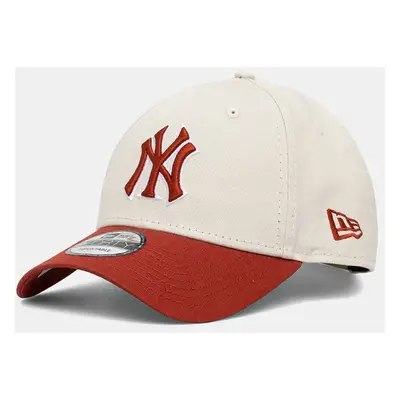 Bavlněná baseballová čepice New Era WORLD SERIES 9FORTY® NEW YORK YANKEES červená barva, s aplik