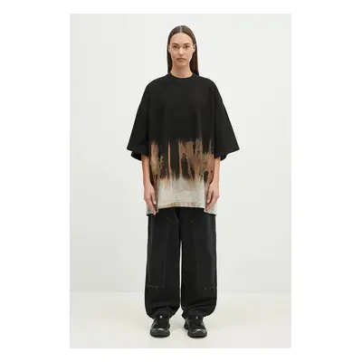 Džínové tričko Rick Owens Tommy T černá barva, DS02D2203.BSUN