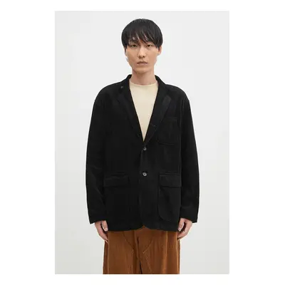 Manšestrová bunda Engineered Garments Loiter Jacket černá barva, 24F1D001