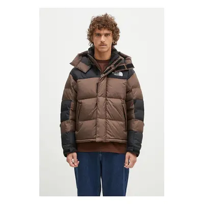 Péřová bunda The North Face Hmlyn Baltoro Jacket pánská, hnědá barva, zimní, NF0A832G5EX1