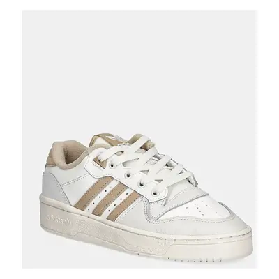 Kožené sneakers boty adidas Originals Rivalry Low W béžová barva, JH6726