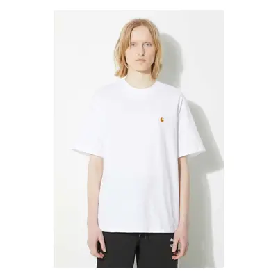 Bavlněné tričko Carhartt WIP S/S Chase T-Shirt bílá barva, I033045.00RXX