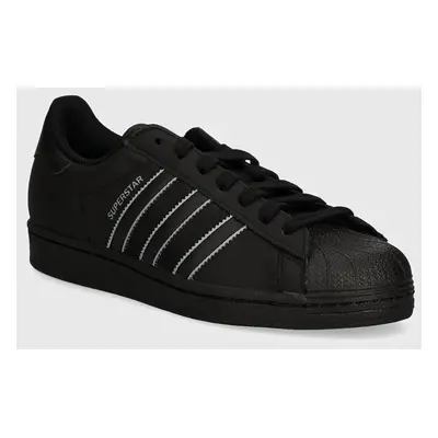 Kožené sneakers boty adidas Originals Superstar černá barva, IH5396