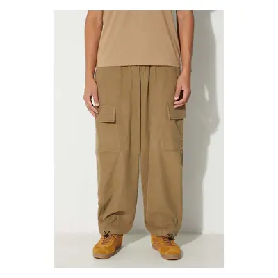 Kalhoty Universal Works Loose Cargo Pant pánské, béžová barva, ve střihu cargo, 29148