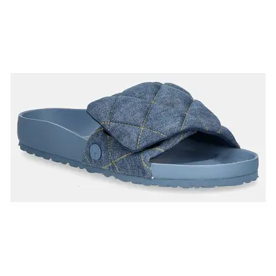 Pantofle Birkenstock 1774 Sylt Stone Washed Denim dámské, modrá barva, 1028693