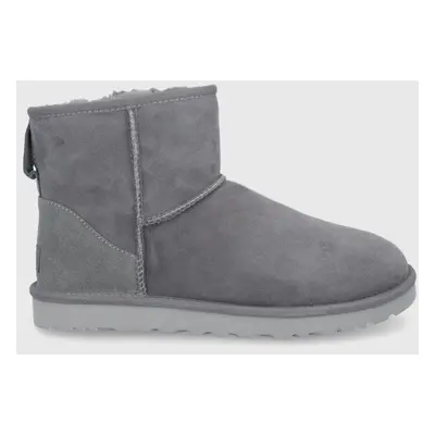 Semišové sněhule UGG Classic Mini pánské, šedá barva, 1002072-DGRY