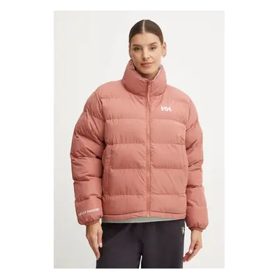 Oboustranná bunda Helly Hansen dámská, růžová barva, zimní, oversize