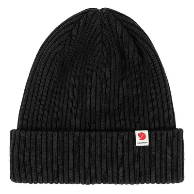 Čepice Fjallraven Rib Hat černá barva, F13100184.550