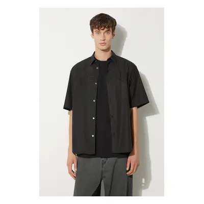 Bavlněná košile Undercover Shirt černá barva, relaxed, s klasickým límcem, UC1D9405