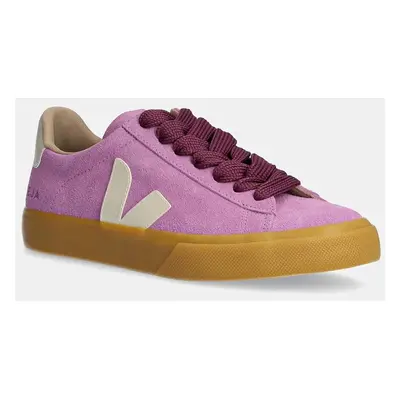 Semišové sneakers boty Veja Campo fialová barva, CP0303691A