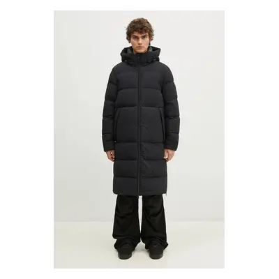 Péřová bunda Woolrich Sierra Supreme Down Parka pánská, černá barva, zimní, CFWOOU0805MRUT3107