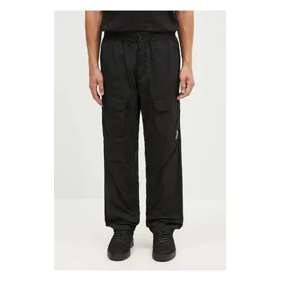 Kalhoty C.P. Company Chrome-R Loose Cargo Pants pánské, černá barva, jednoduché, 17CMPA093A00590