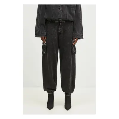 Tepláky adidas Originals Wash Cargo Pant černá barva, vzorované, IW5563