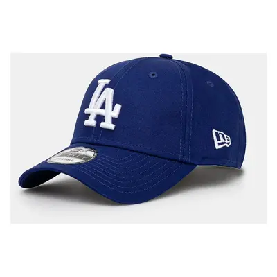 Bavlněná baseballová čepice New Era MLB SIDE PATCH 9FORTY® LOS ANGELES DODGERS modrá barva, s ap