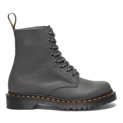 Kožené workery Dr. Martens 1460 Pascal dámské, šedá barva, na plochém podpatku, DM31693029