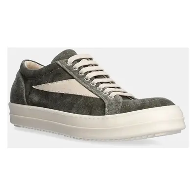 Sneakers boty Rick Owens Vintage Sneaks zelená barva, DU02D2803.MOLVS