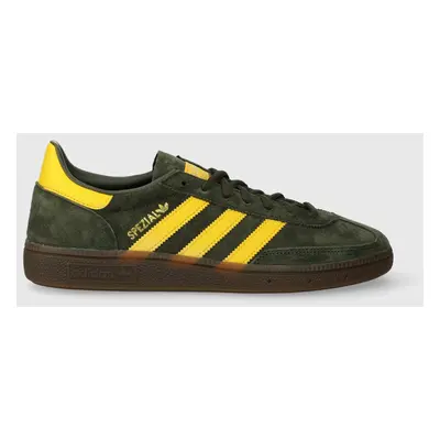 Semišové sneakers boty adidas Originals Handball Spezial zelená barva