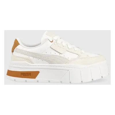 Kožené sneakers boty Puma Mayze Stack Luxe Wns bílá barva, 389853