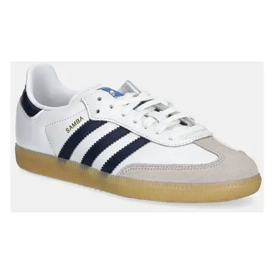 Kožené sneakers boty adidas Originals Samba OG bílá barva, JI4464