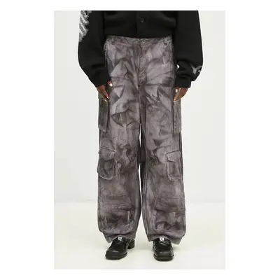 Bavlněné kalhoty adidas Originals Xxl Cargo Pant šedá barva, široké, high waist, IW5532