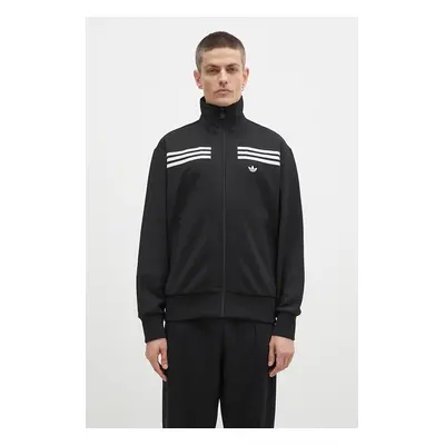 Mikina adidas Originals 70s Track Top pánská, černá barva, s aplikací, JN5962